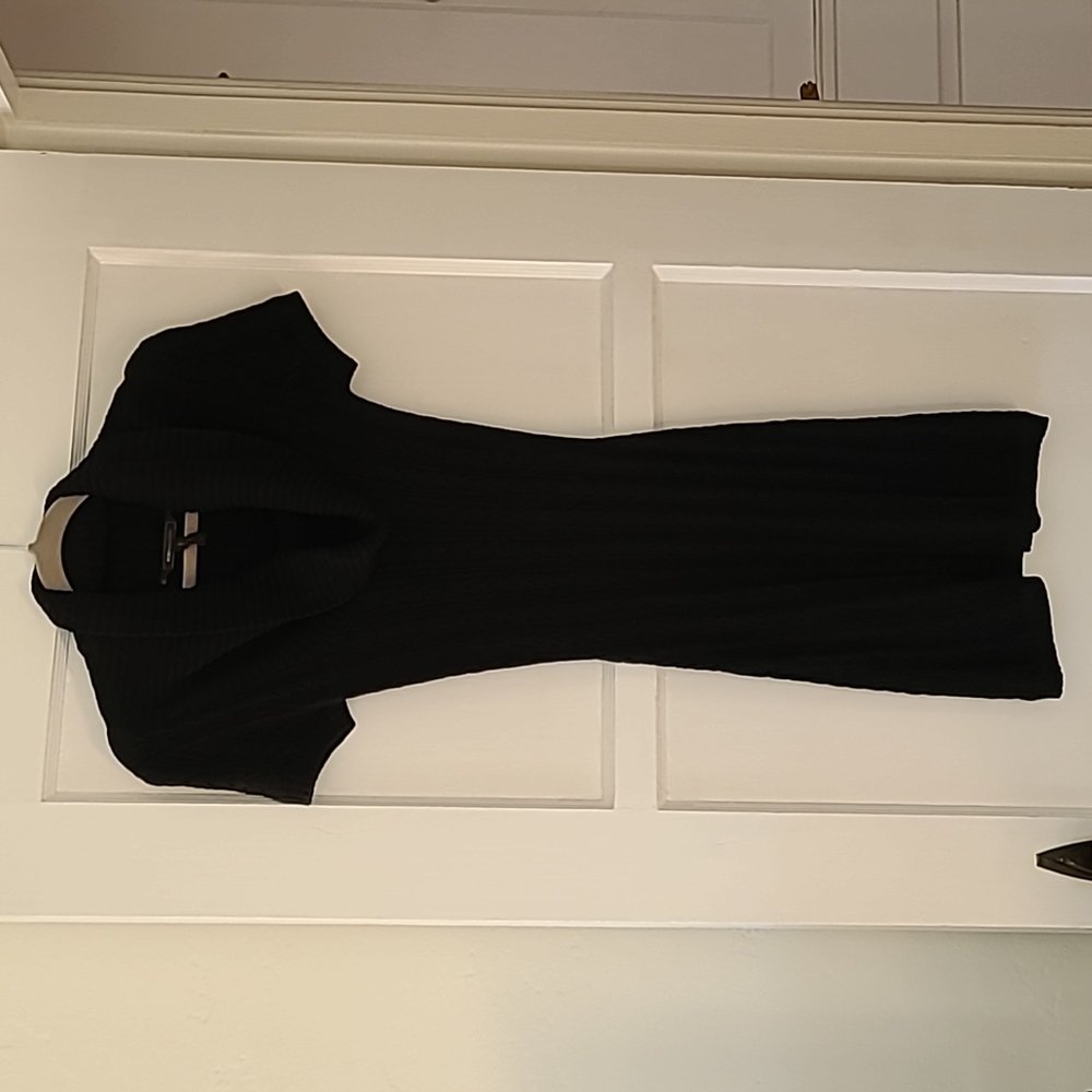 BCBG Black Cowl Neck Sweater Dress